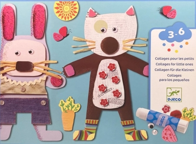 Collage kit for children with animal collages