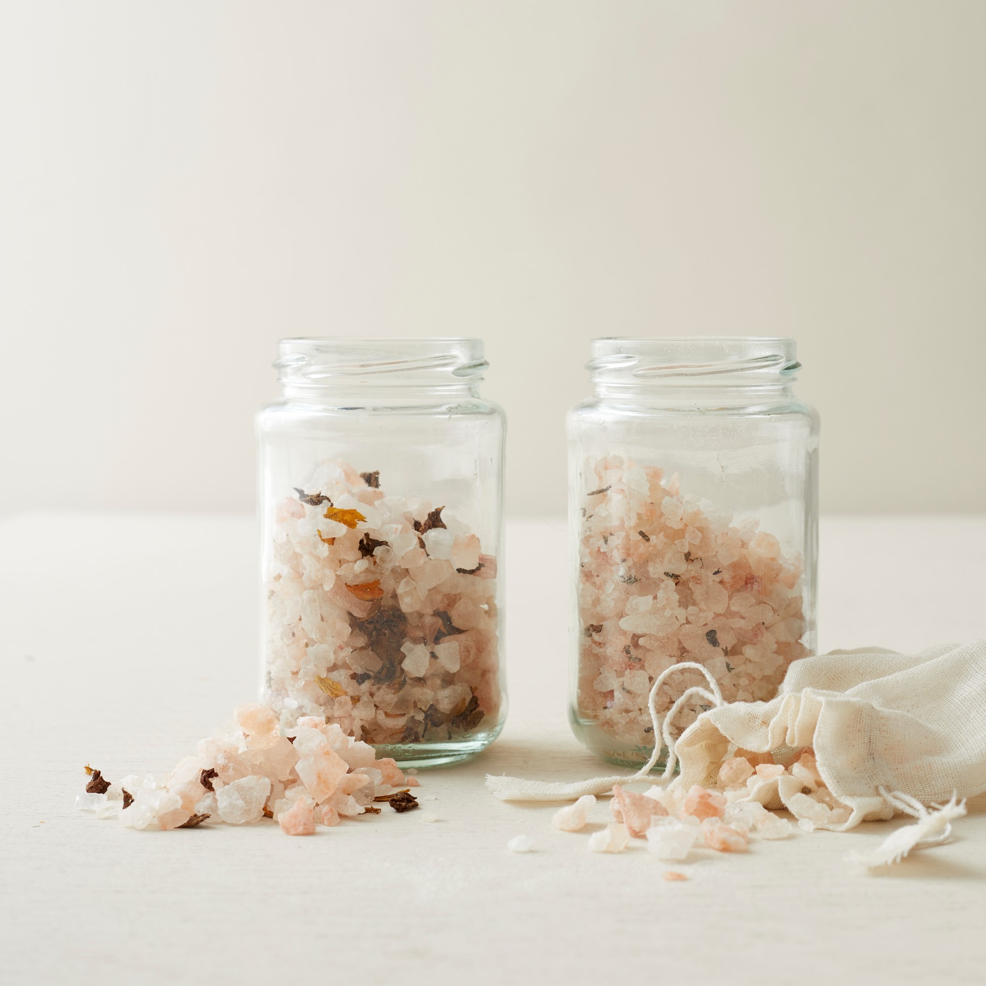Bath salts in jar