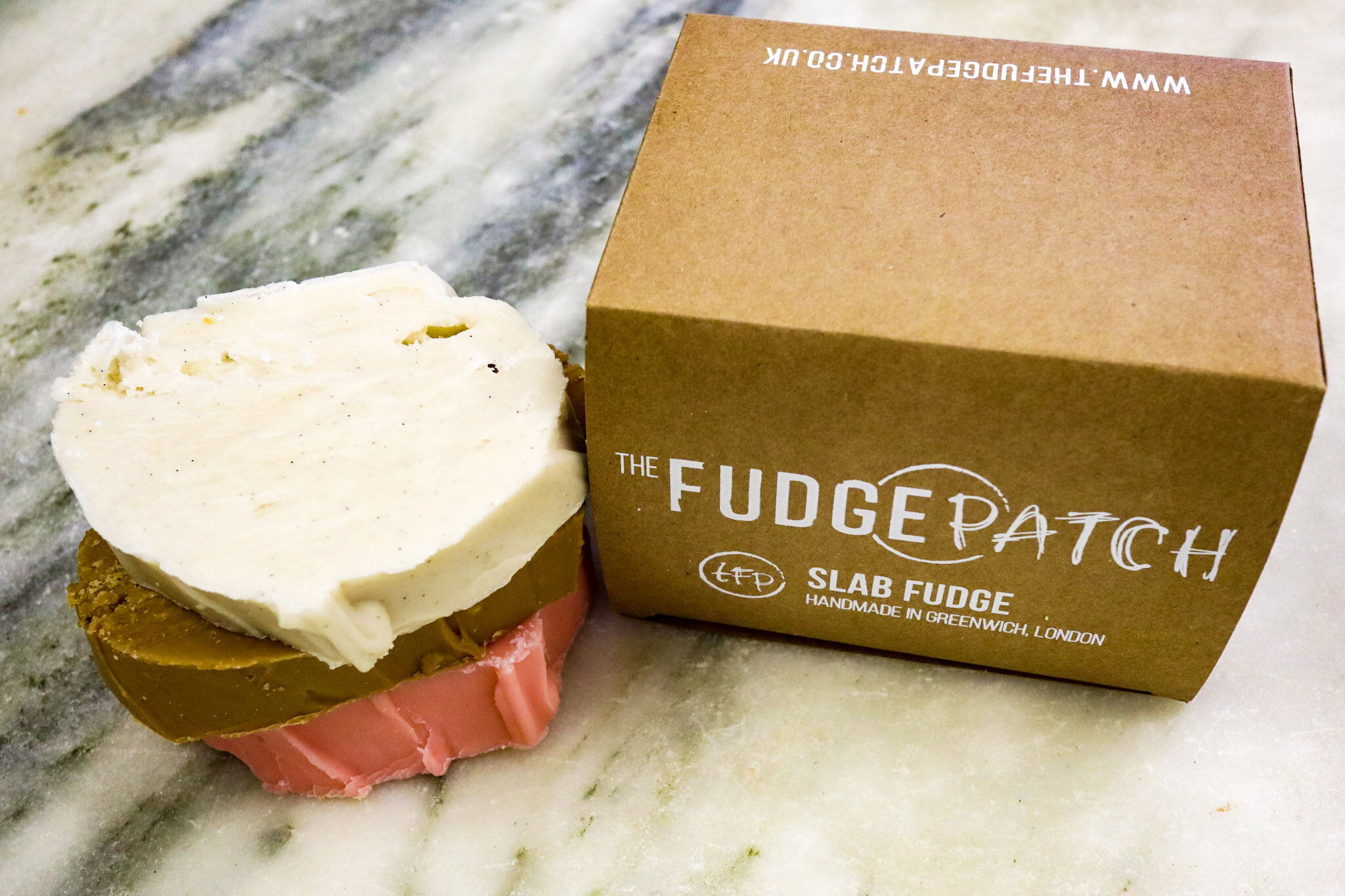 Selection box of handmade fudge from the Fudge Patch