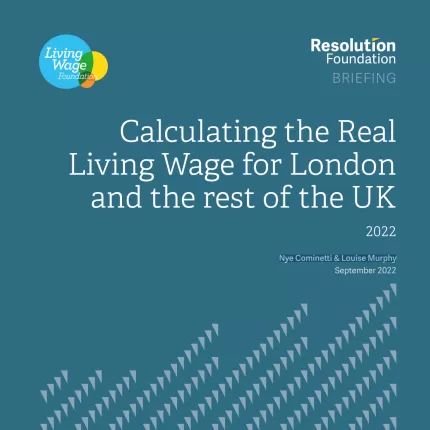 Calculating the real Living Wage Report cover