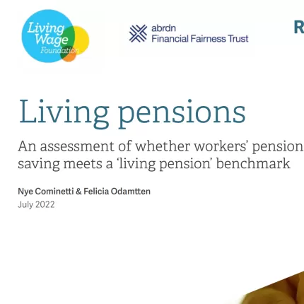 Living Pensions report cover