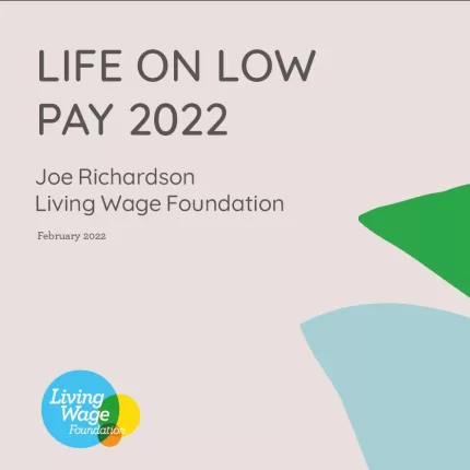 Life on Low Pay Front cover of report