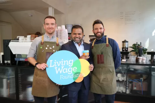 Deputy Mayor of London at Living Wage Employer Rosslyn Coffee