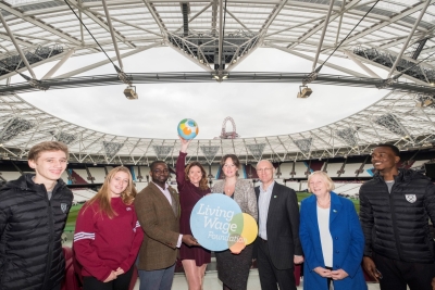 West Ham with LIving Wage football