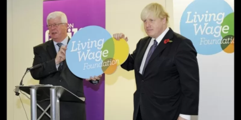 Boris Johnson, Mayor of London supporting Living Wage